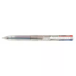   Golyóstoll, 0,27 mm, nyomógombos, áttetsző, PILOT "Super Grip G", négyszínű