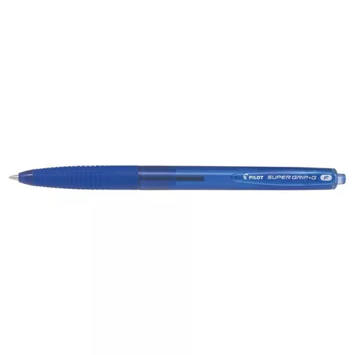 Golyóstoll, 0,22 mm, nyomógombos, PILOT "Super Grip G", kék