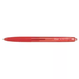   Golyóstoll, 0,22 mm, nyomógombos, PILOT "Super Grip G", piros
