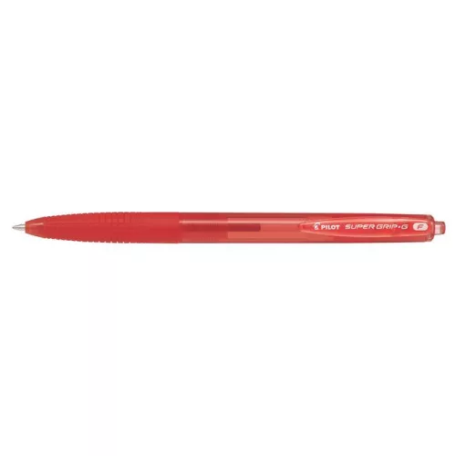 Golyóstoll, 0,22 mm, nyomógombos, PILOT "Super Grip G", piros