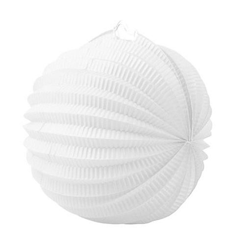 Lampion, kerek, 22 cm, fehér
