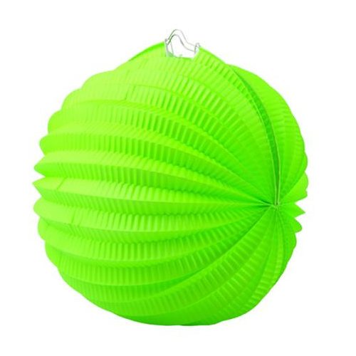 Lampion, kerek, 22 cm, zöld