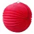 Lampion, kerek, 22 cm, piros