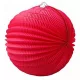 Lampion, kerek, 22 cm, piros