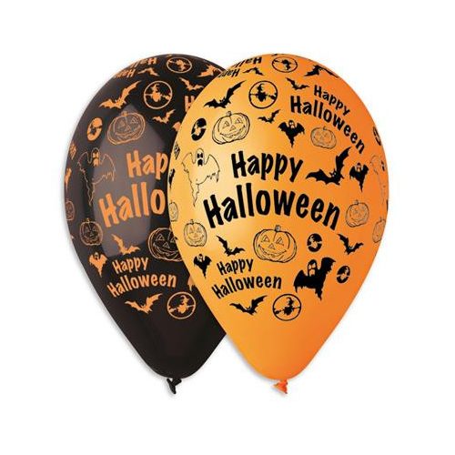 Léggömb, 30 cm, "Happy Halloween"