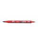 Alkoholos marker, 0,8/2 mm, kétvégű, PILOT "Twin", piros