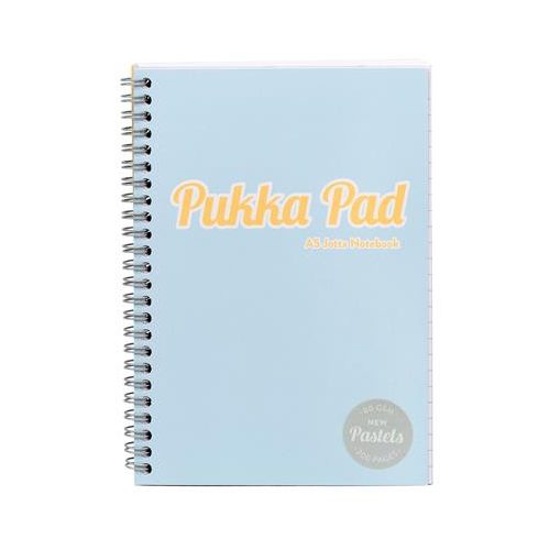 Spirálfüzet, A5, vonalas, 100 lap, PUKKA PAD "Pastel Jotta Pad", vegyes szín