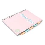 Spirálfüzet, A4, vonalas, 100 lap, PUKKA PAD "Pastel project book", vegyes szín