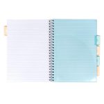 Spirálfüzet, A4, vonalas, 100 lap, PUKKA PAD "Pastel project book", vegyes szín
