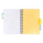 Spirálfüzet, A5, vonalas, 100 lap, PUKKA PAD "Pastel project book", vegyes szín