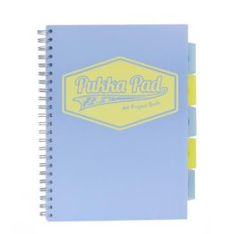   Spirálfüzet, A4, vonalas, 100 lap, PUKKA PAD "Pastel project book", vegyes szín