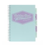 Spirálfüzet, A4, vonalas, 100 lap, PUKKA PAD "Pastel project book", vegyes szín