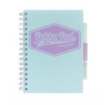 Spirálfüzet, A5, vonalas, 100 lap, PUKKA PAD "Pastel project book", vegyes szín