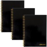 Spirálfüzet, B5, vonalas, 80 lap, FSC, PUKKA PAD "Carpe Diem", fekete