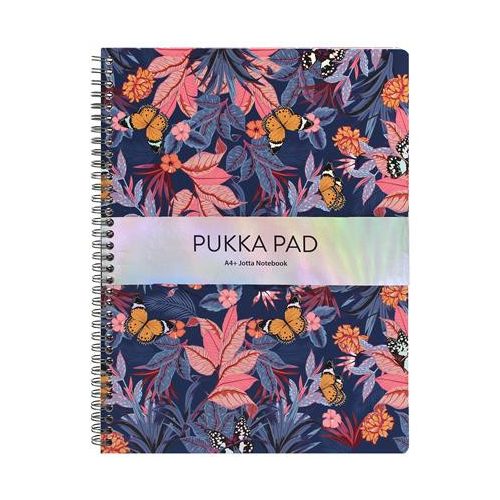 Spirálfüzet, A4+, vonalas, 80 lap, PUKKA PAD "Jotta Bloom", vegyes minta