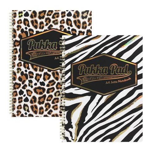 Spirálfüzet, A4+, vonalas, 80 lap, PUKKA PAD "Wild Jotta", vegyes minta