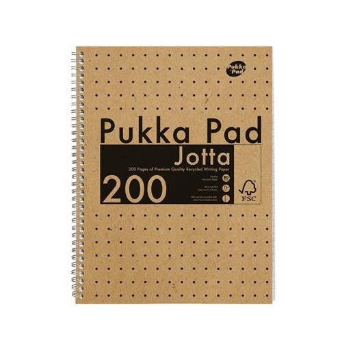 Spirálfüzet, A4, vonalas, 100 lap, PUKKA PAD "Jotta Kraft"