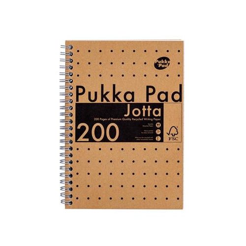 Spirálfüzet, A5, vonalas, 100 lap, PUKKA PAD "Jotta Kraft"