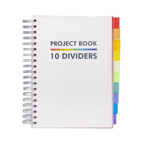 Spirálfüzet, B5, vonalas, 200 lap, PUKKA PADS "White Project Book", fehér