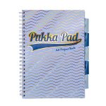 Spirálfüzet, A4, vonalas, elválasztóval, 100 lap, PUKKA PAD "Haze Project Book", vegyes szín