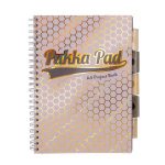 Spirálfüzet, A4, vonalas, elválasztóval, 100 lap, PUKKA PAD "Haze Project Book", vegyes szín