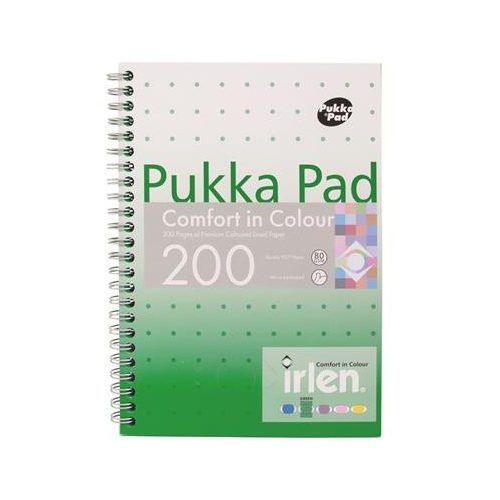Spirálfüzet, A5, vonalas, 100 lap, PUKKA PAD "Irlen Jotta Green"