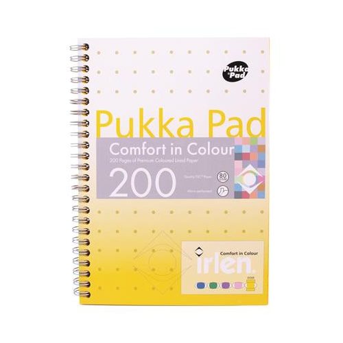 Spirálfüzet, A5, vonalas, 100 lap, PUKKA PAD "Irlen Jotta Gold"