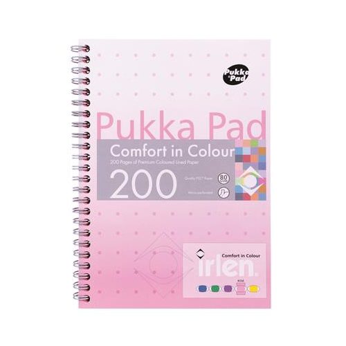 Spirálfüzet, A5, vonalas, 100 lap, PUKKA PAD "Irlen Jotta Rose"