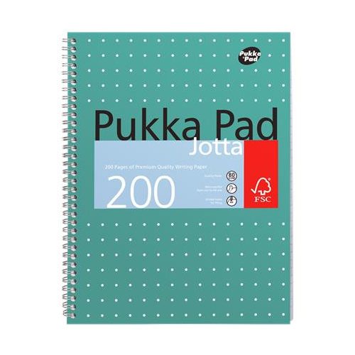 Spirálfüzet, A4+, kockás, 100 lap, PUKKA PAD, "Metallic Jotta"