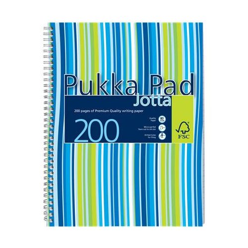 Spirálfüzet, A4+, vonalas, 100 lap, PUKKA PAD "Stripe Jotta"