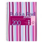 Spirálfüzet, A4+, vonalas, 100 lap, PUKKA PAD "Stripe Jotta"