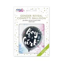   Léggömb, 91 cm, PUKKA PAD "Boy or a Girl", konfettivel