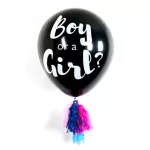 Léggömb, 91 cm, PUKKA PAD "Boy or a Girl", konfettivel