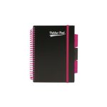 Spirálfüzet, A5, vonalas, 100 lap, PUKKA PAD, "Neon black project book"