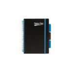 Spirálfüzet, A5, vonalas, 100 lap, PUKKA PAD, "Neon black project book"