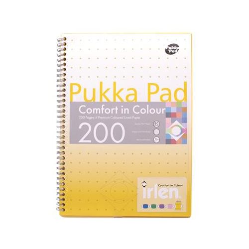 Spirálfüzet, A4, vonalas, 100 lap, PUKKA PAD "Irlen Jotta Gold"