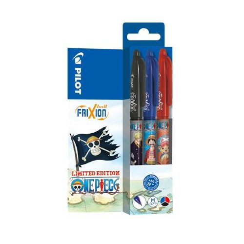 Rollertoll, 0,35 mm, nyomógombos, PILOT "Frixion Ball One Piece", 3 különböző szín