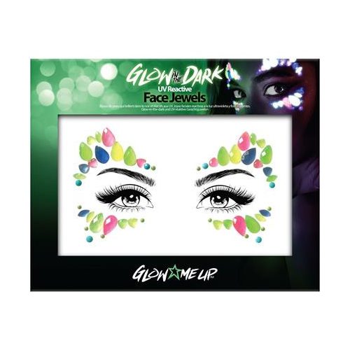 Arc ékszer készlet, öntapadó, UV fényben fluoreszkáló, "Glow in the dark", neon színek