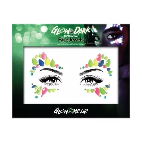 Arc ékszer készlet, öntapadó, UV fényben fluoreszkáló, "Glow in the dark", neon színek