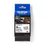 Feliratozógép szalag, flexibilis ID, 9 mm x 8 m, BROTHER, "TZe-FX221" fehér-fekete