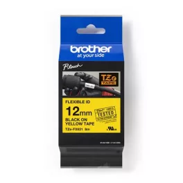   Feliratozógép szalag, flexibilis ID, 12 mm x 8 m, BROTHER, "TZe-FX631" sárga-fekete