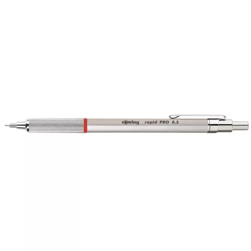 Nyomósirón, 0,5 mm, ROTRING "Rapid Pro", ezüst