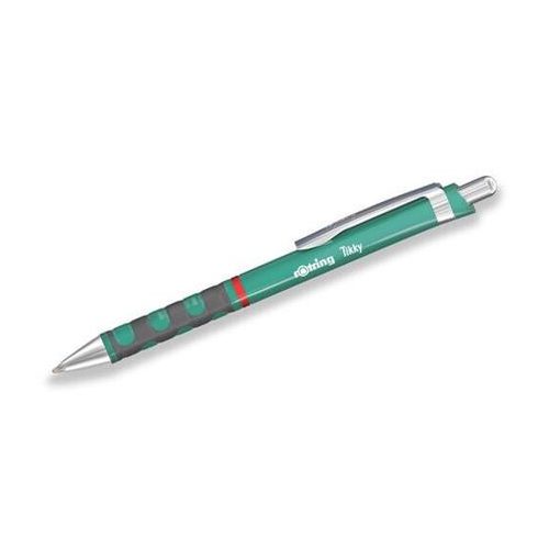 Golyóstoll, 0,8 mm, nyomógombos, tengerkék tolltest, ROTRING "Tikky", kék