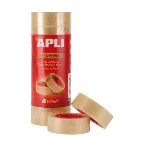 Ragasztószalag, 19 mm x 33 m, APLI "Transparent", átlátszó