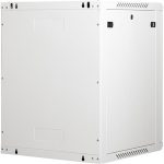 Rack szekrény, fali, 19", 15U, lapraszerelt, LANDE "PROlineB", szürke