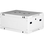 Rack szekrény, fali, 19", 4U, lapraszerelt, LANDE "PROlineB", szürke