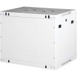 Rack szekrény, fali, 19", 9U, lapraszerelt, LANDE "PROlineB", szürke