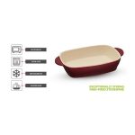 Sütőtál, téglalap, 38,6x23x6,6, 2,35L, RESTO "Fornax 96113", piros