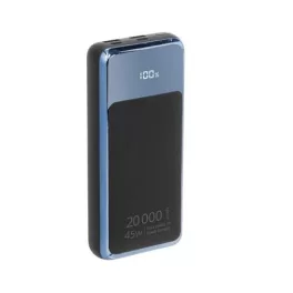   Hordozható akkumulátor, laptopokhoz, 20000mAh, QC/PD 45W, RIVACASE "VA1075"