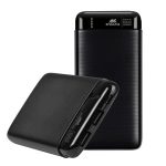 Hordozható akkumulátor, USB-A/USB-C, 10000mAh, 10W, RIVACASE "VA2140", fekete